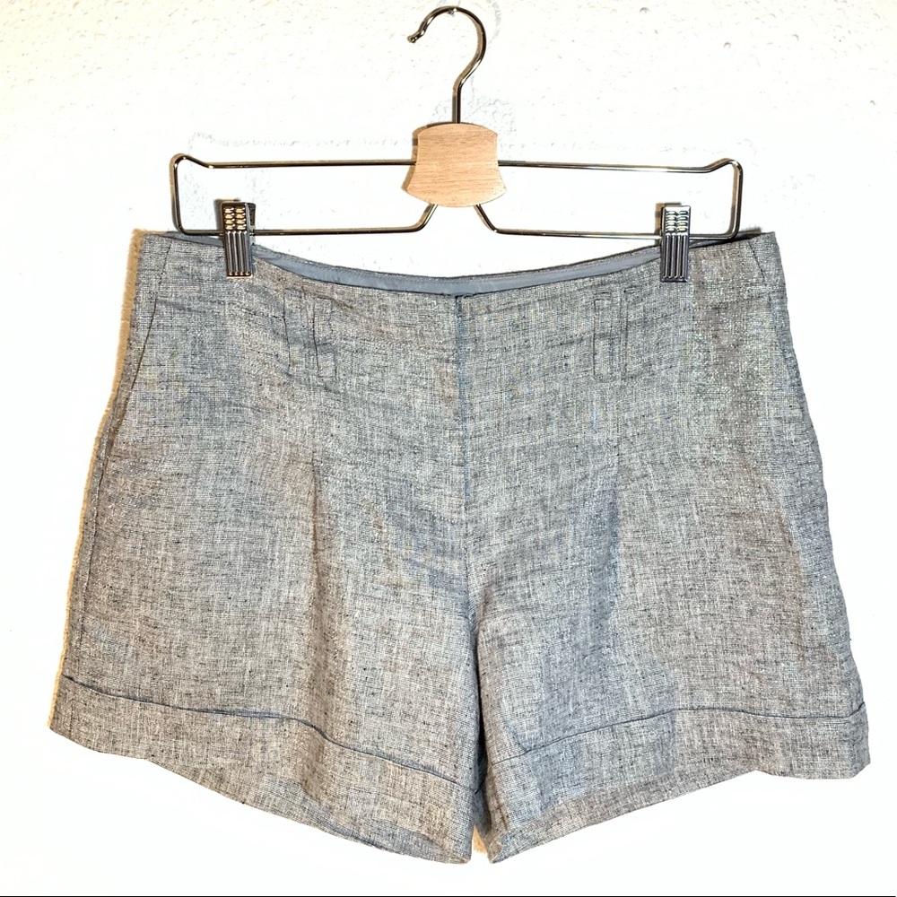 NWOT• Ann Taylor Loft • Metallic Linen Blend Short